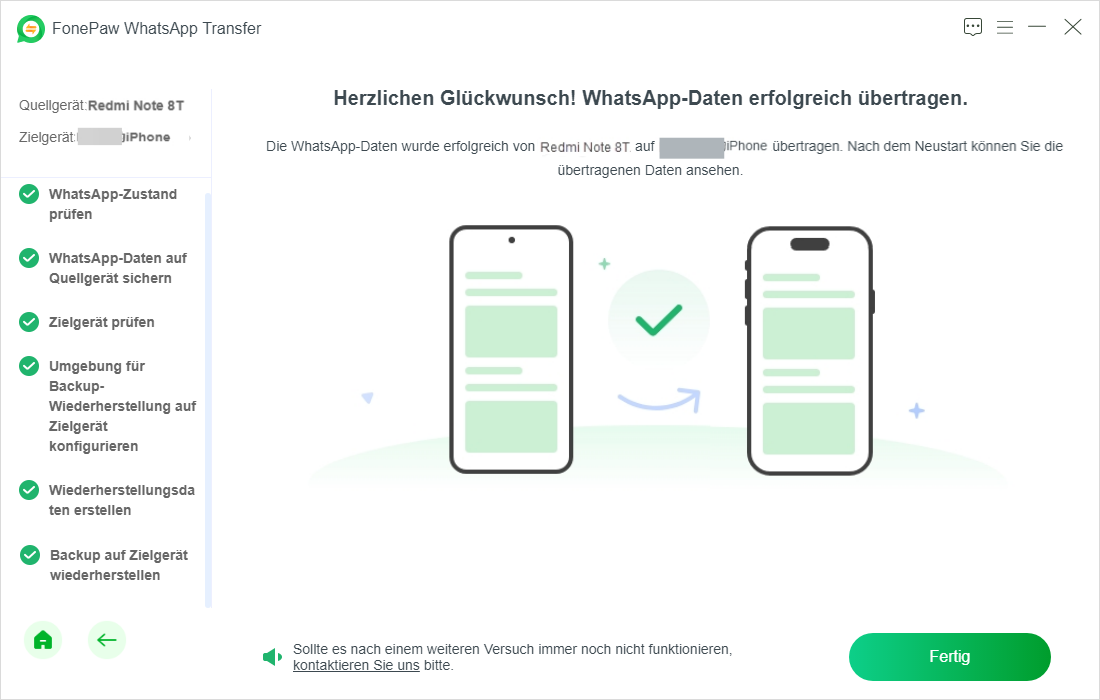 WhatsApp-Daten von Android zu iOS übertragen
