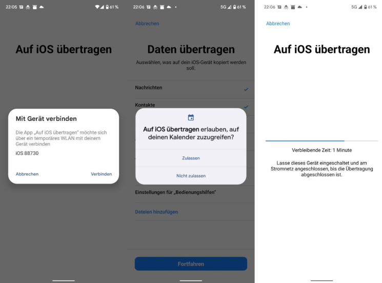 Über WhatsApp zwischen verschiedenen Gerätsystemen übertragen