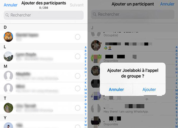 Utiliser les appels vidéo de groupe sur WhatsApp