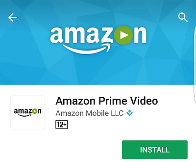 Amazon Prime Video App in Google Play 