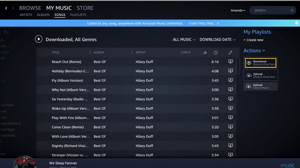 Download Amazon Purchased Music to PC