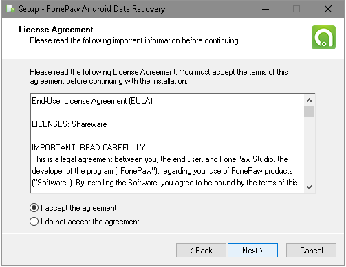 License Agreement of FonePaw