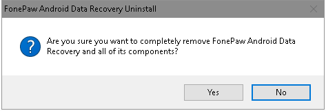 Uninstall FonePaw Android Data Recovery