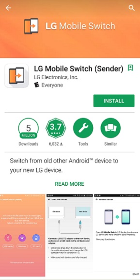 Install LG Mobile Switch