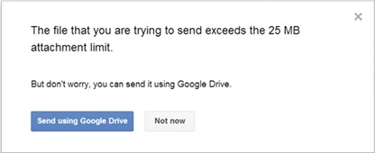 Exceed Attachment Limit on Gmail