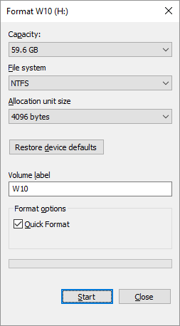 Format SD Card on Windows