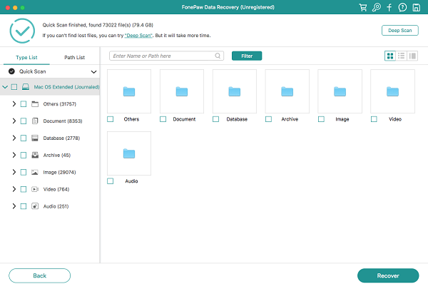 Deep Scan Formatted Drive