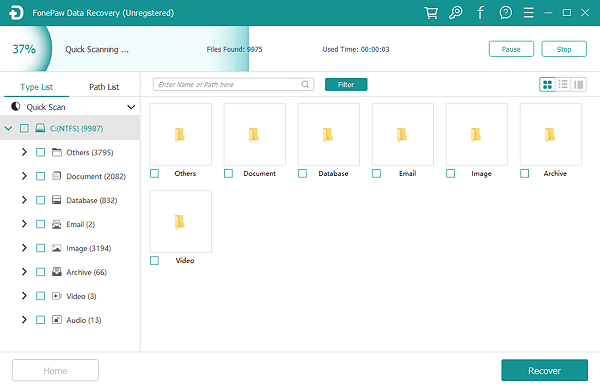 Quick Scan Deleted Files