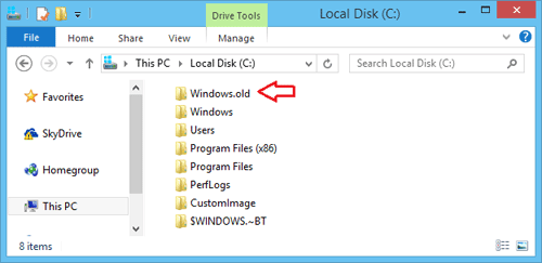 Windows.old Folder