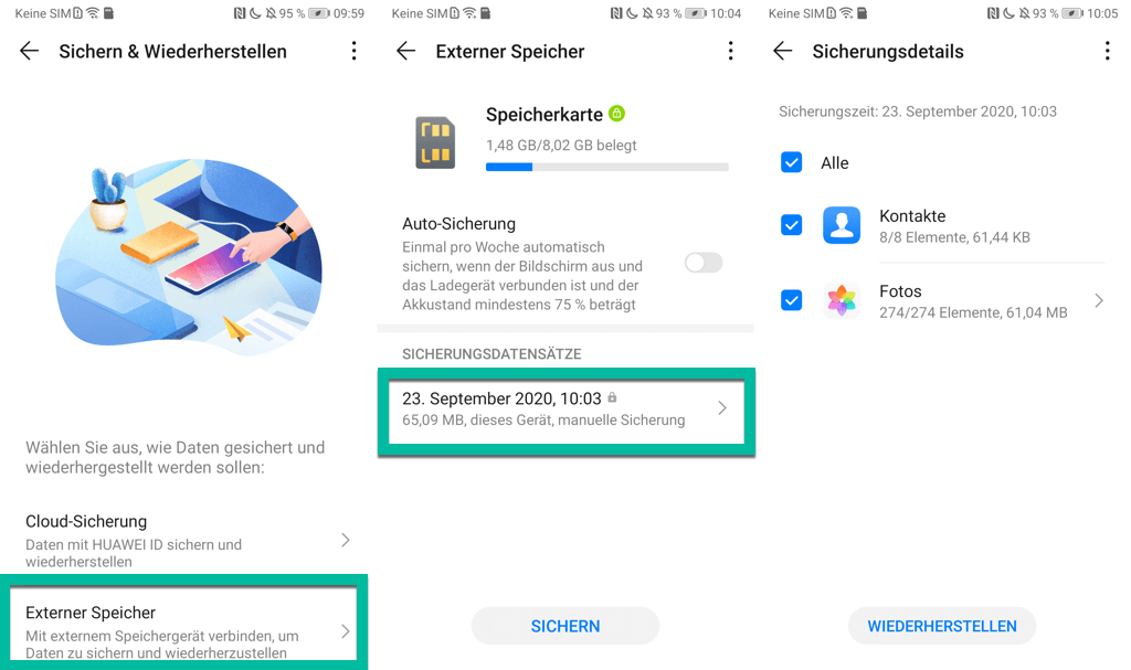 SD Karte wiederherstellen Android