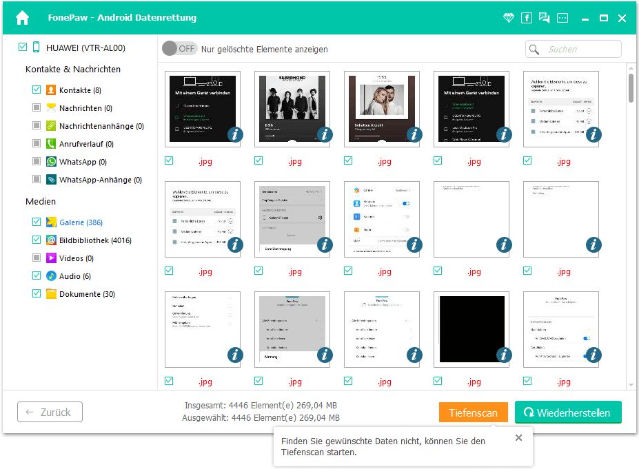 Huawei gelöschte Fotos wiederherstellen