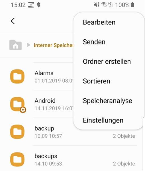 Neuen Ordner erstellen Android