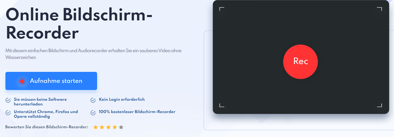 iTop Online Screen Recorder starten