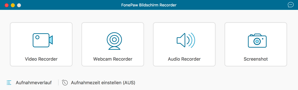 Mac Bildschirm Recorder Interface