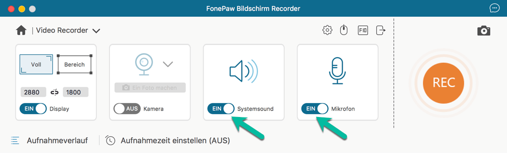 Systemsound einstellen