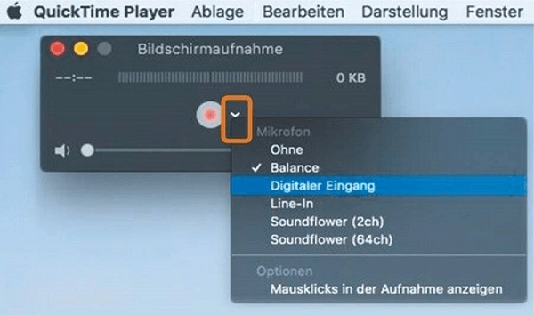 Mit QuickTime Livestream aufnehmen