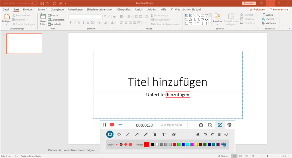 Videoaufnahme vom PowerPoint bearbeiten