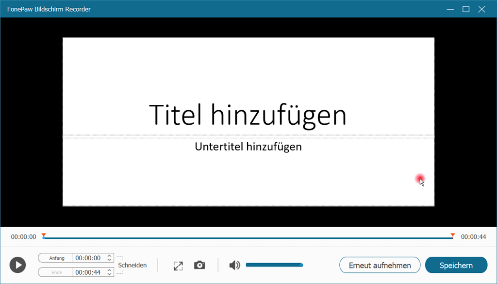 Vorschau vom PowerPoint-Videoaufnahme