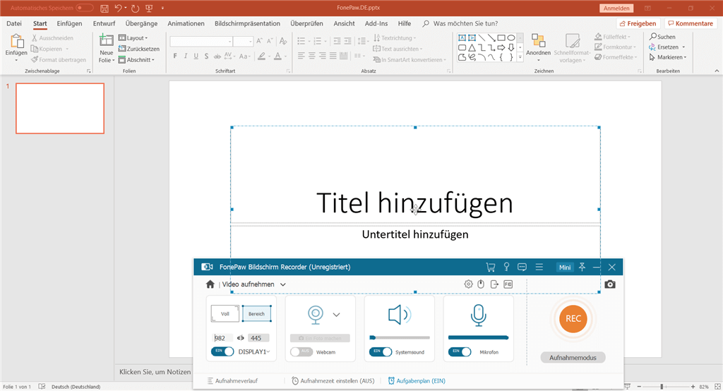 PowerPoint-Video aufnehmen