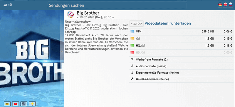 SAT.1-Videos herunterladen