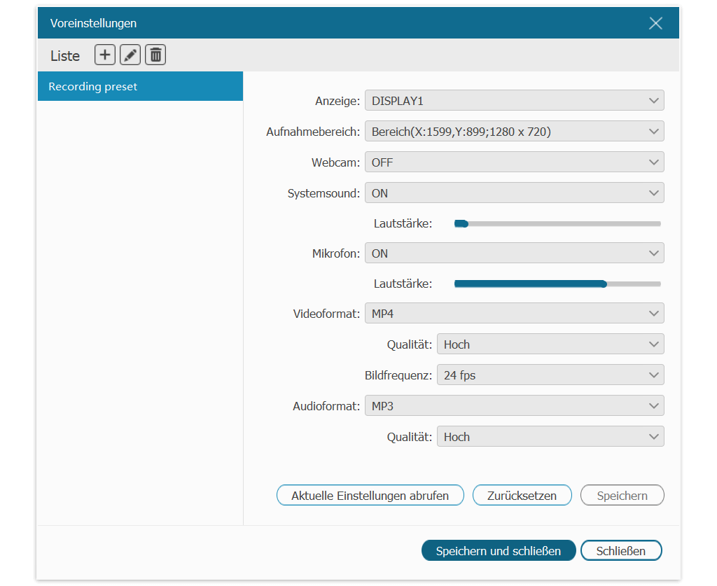 No Lag Bildschirmaufnahme planen