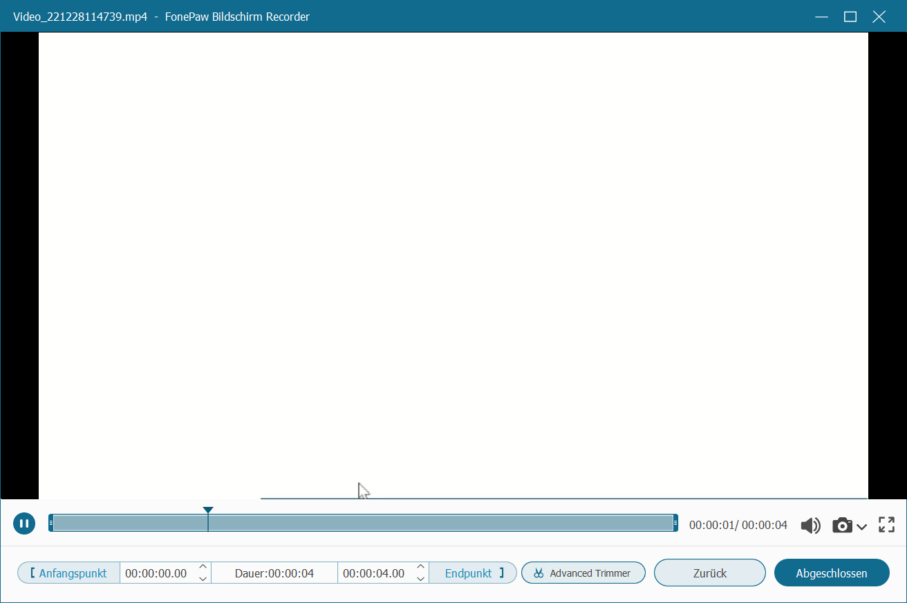 Bildschirmaufnahme bearbeiten