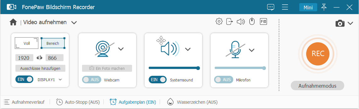 FonePaw Bildschirm Recorder