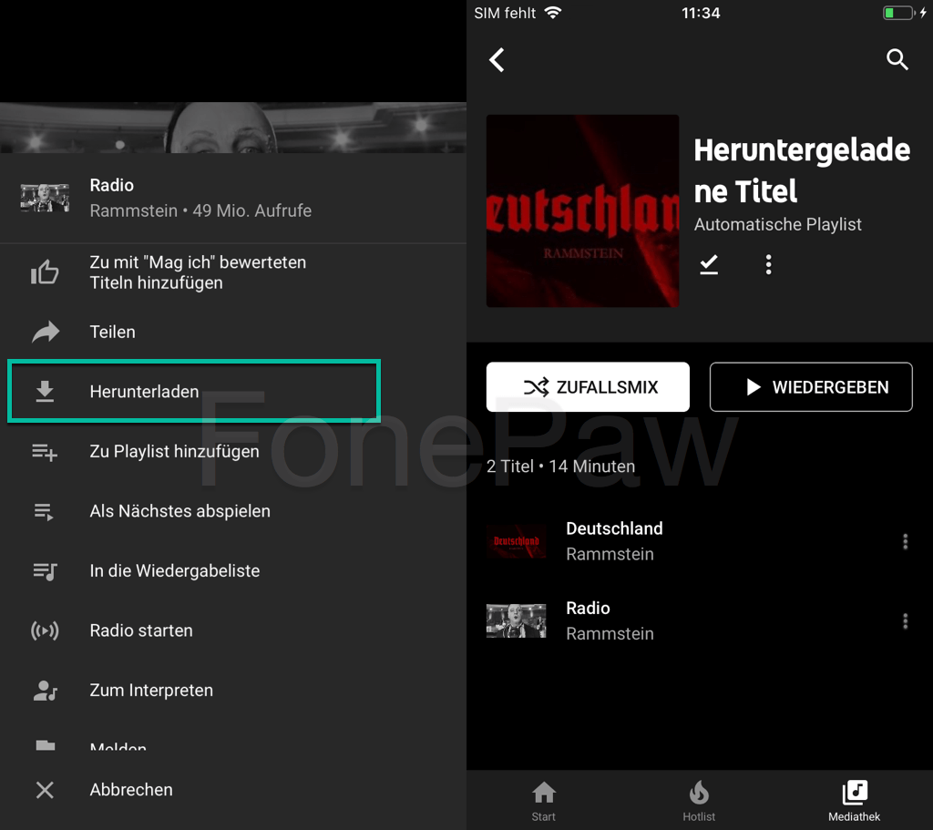 YouTube Premium Musik downloaden