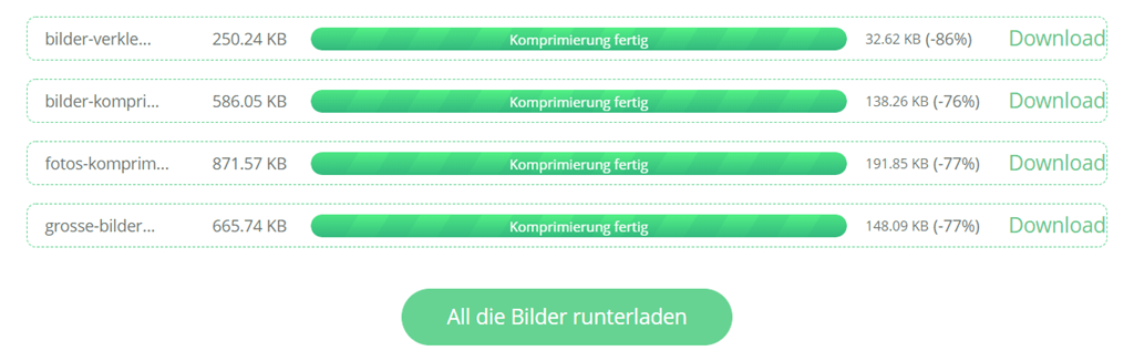 Bilder nach Komprimierung downloaden online Bilder Kompressor
