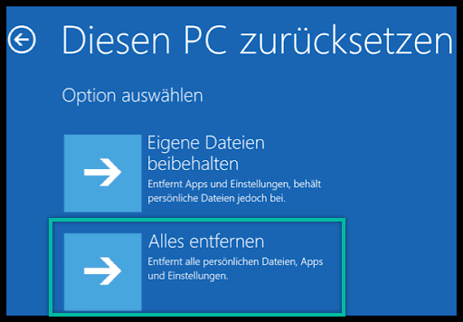 Dell Laptop zurücksetzen Alles entfernen