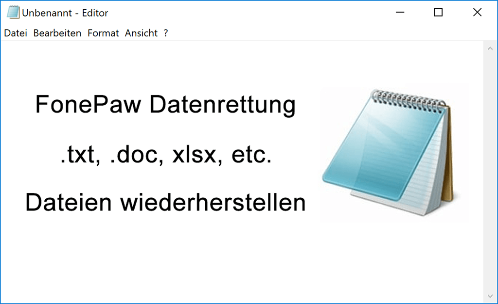 Editor-Dateien wiederherstellen