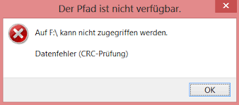 Datenfehler der CRC-Prüfung