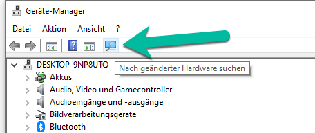 Nach geänderter Hardware suchen