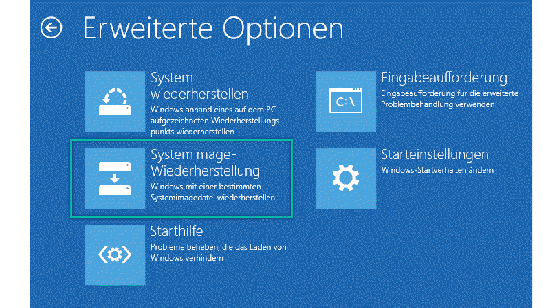 Systemimage-Wiederherstellung Windows