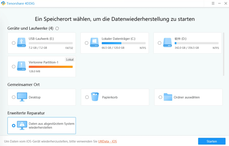 Tenoshare 4DDiG Datenrettung