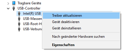 USB Treiber austualisieren