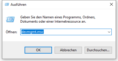 Windows 10 Geräte Manager ausführen