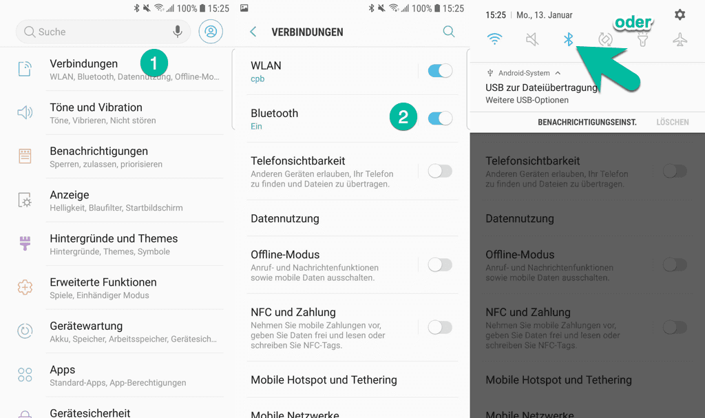 Android Bluetooth aktivieren
