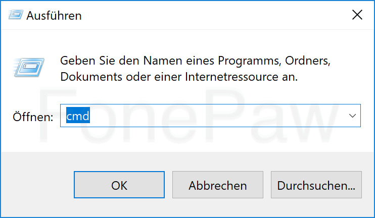 CMD ausführen in Windows 10