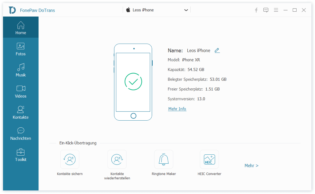 Datentransfer zwischen iPhone und Android