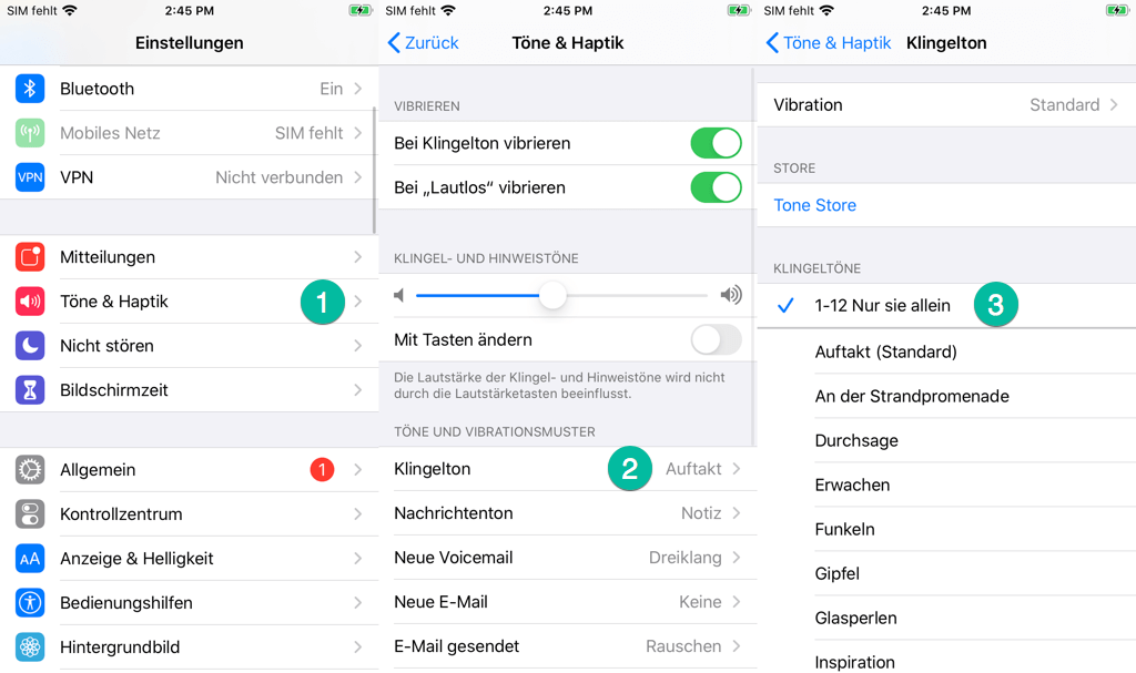 iPhone Klingelton einstellen