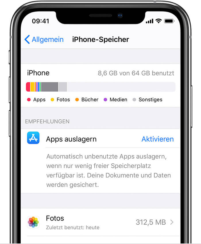 iPhone-Speicher aufräumen