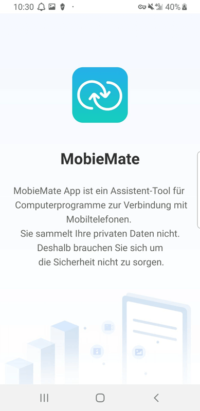 MobieSync erfolgreich installiert