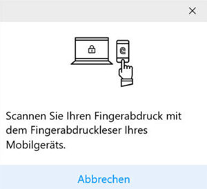 PC mit Fingerabdruck entsperren