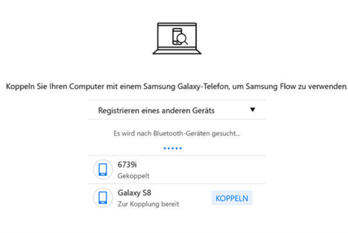 Samsung wird von PC erkannt