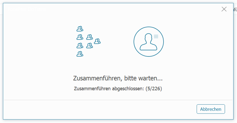 Prozess für Zusammenführen der doppelten Kontakte