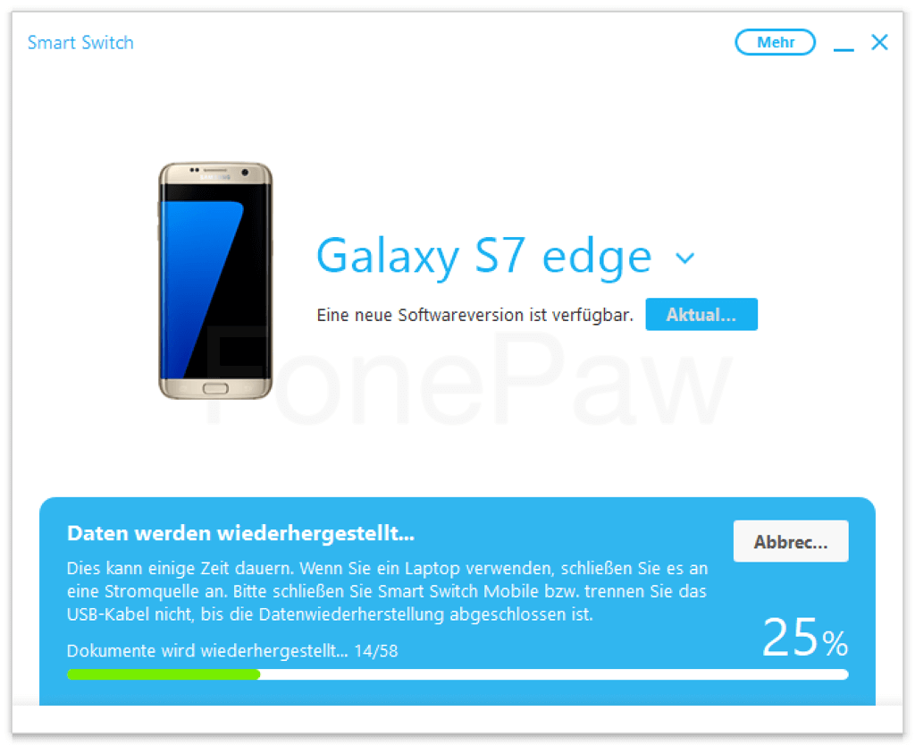 Samsung Smart Switch Backup wiederherstellen