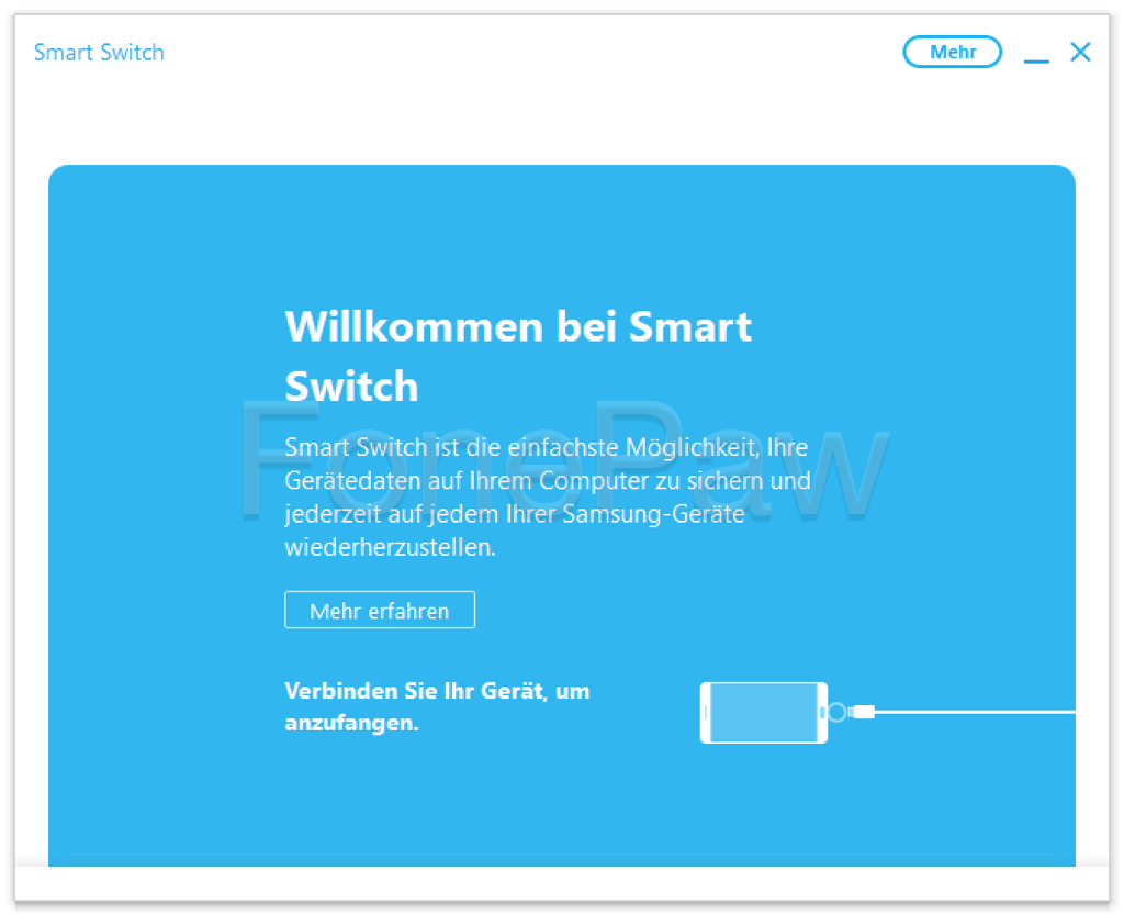 Samsung Smart Switch installieren und starten