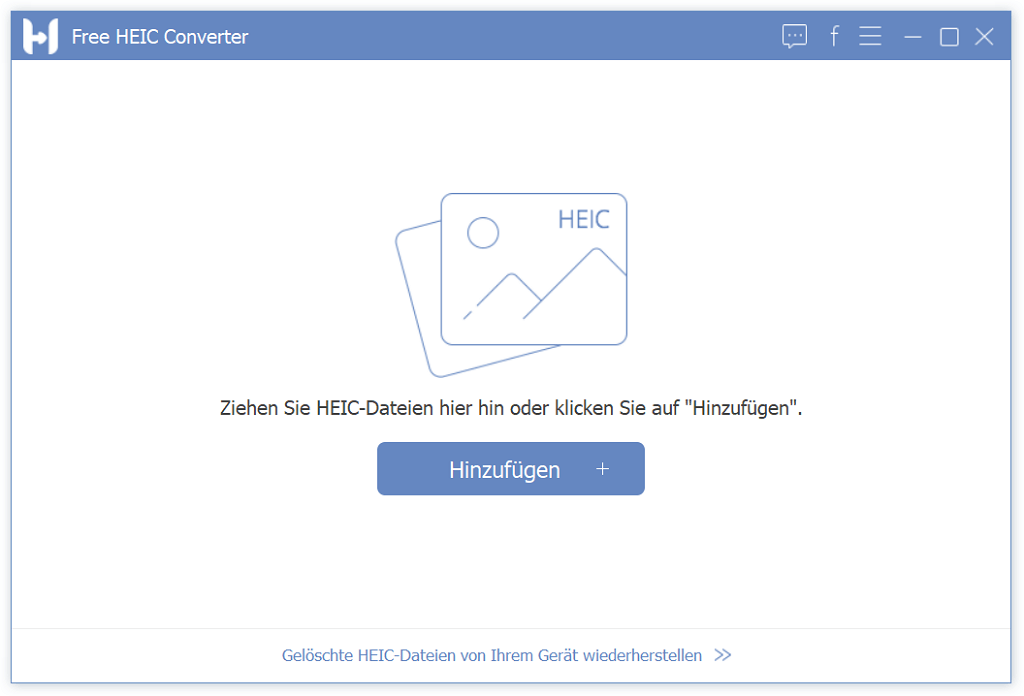 Free HEIC Converter starten und Fotos hinzufügen