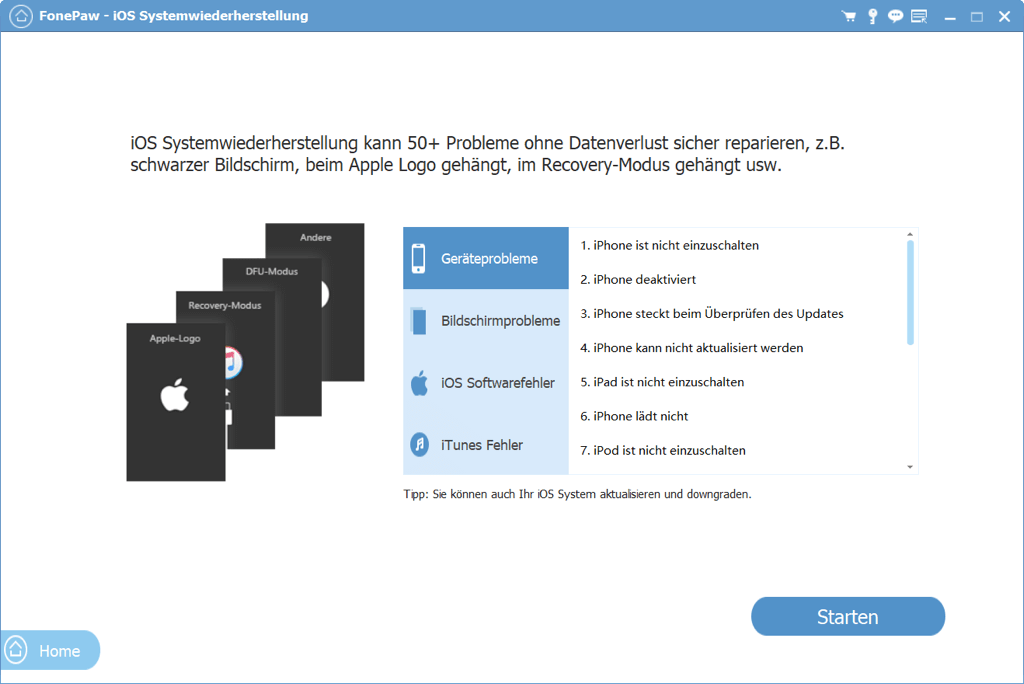 FonePaw iOS Systemwiederherstellung